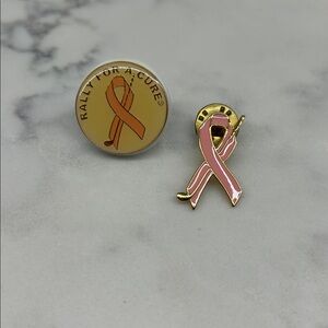 Rally for a Cure Pink Ribbon Enamel Golf Pin & Divot Tool 🎀